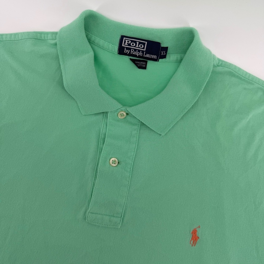 Polo Ralph Lauren Polo Shirt Mens XL Green Short Sleeve Embroidered Pony Logo